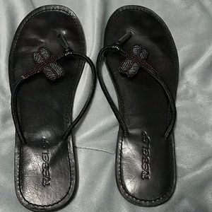 Rebels Beaded Dragonfly Flip Flop Sandals Sz 8 US
